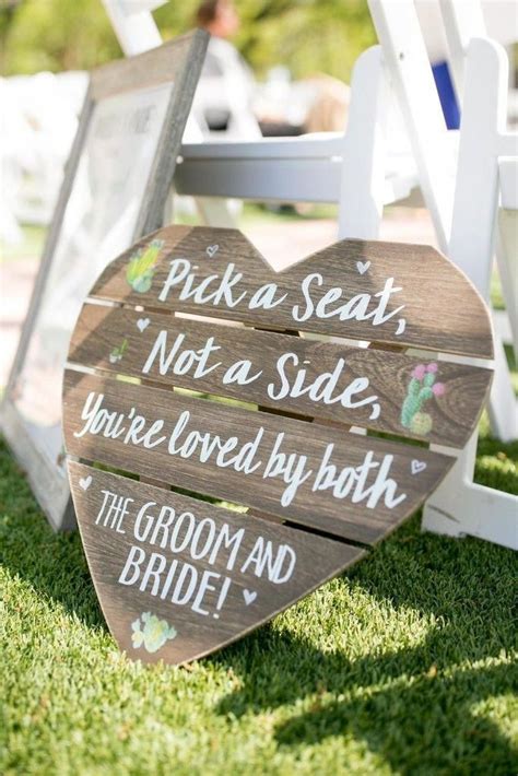 Wedding Ceremony Seating Sign Pick A Seat Not A Side Youre