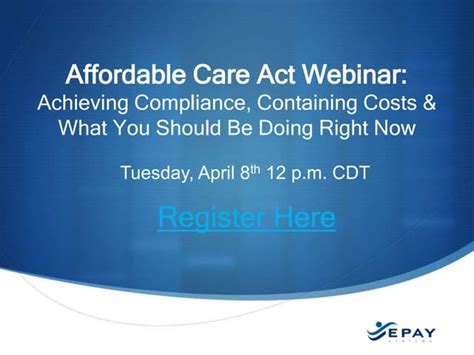 Affordable Care Act Webinar Teaser