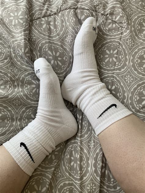 Smelly White Crew Socks