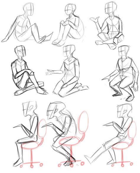 Sitting Anatomy Drawing