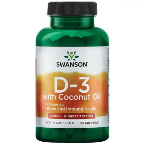Vitamin D3 5000 Iu 125mcg Organsko Kokosovo Ulje With Coconut Oil