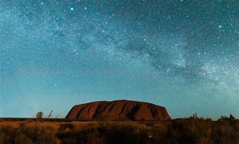 Ayers Rock Under The Milky Way Australia Most Beautiful Picture