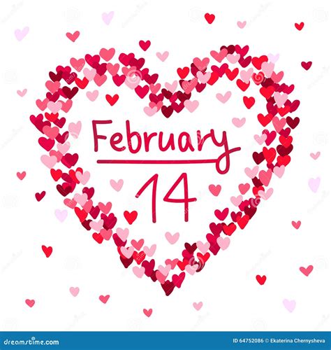 Illustration Of The February 14 Valentines Day Stock Vector Image