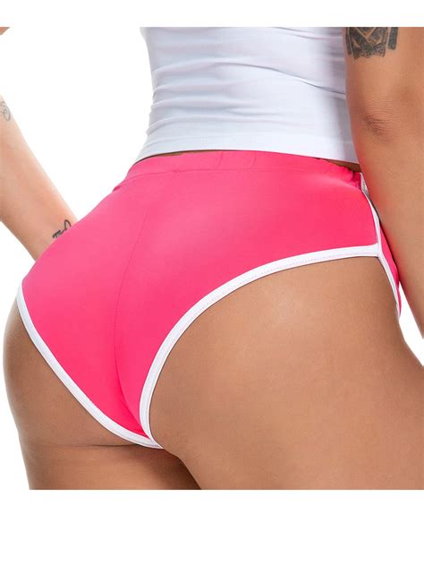 listenwind women s sexy yoga booty shorts gym workout running elastic waist hot pants stretchy