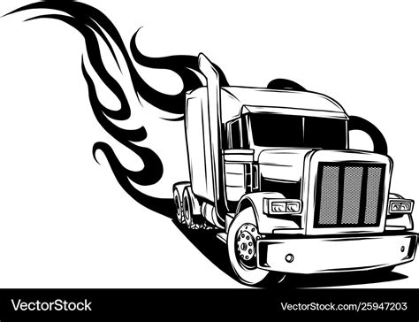 Cartoon Semi Truck Royalty Free Vector Image Vectorstock Atelier Yuwa