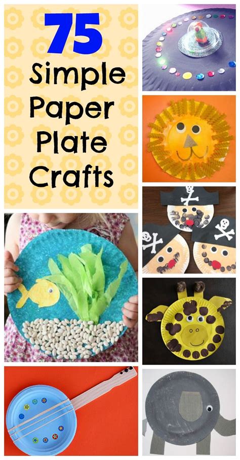 Let children make a handprint on white construction. 75 Simple Paper Plate Crafts for Every Occasion! | Paper ...