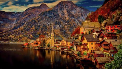 Autumn In Hallstatt Photograph By Mountain Dreams Pixels