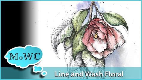 Before the ink was applied, the drawing was brushed with water to assist with the spreading and blending of the colors. Planning Your Inking Strategy - A Line and Wash Floral in ...
