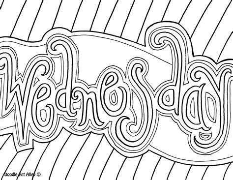 Days Of The Week Coloring Pages Classroom Doodles