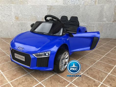 Audi Little R8 Spyder 12v 24g Azul Coches Electricos Para Niños