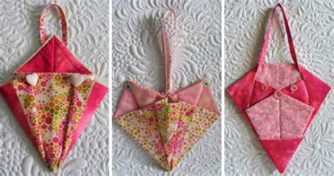 Fabric Origami Bag Patterns Sew Fun Origami Folded Pockets