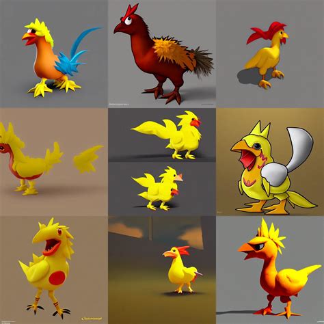 Chocobo Done In The Style Of Pixar 3 D Artstation Stable Diffusion