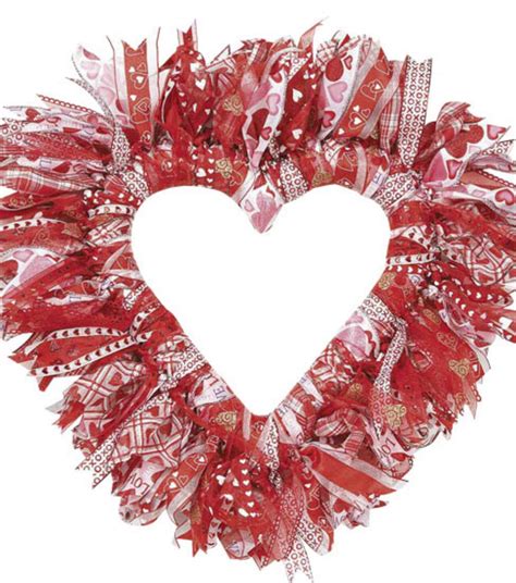 Valentine Ribbon Wreath Joann Jo Ann Diy Valentines Crafts