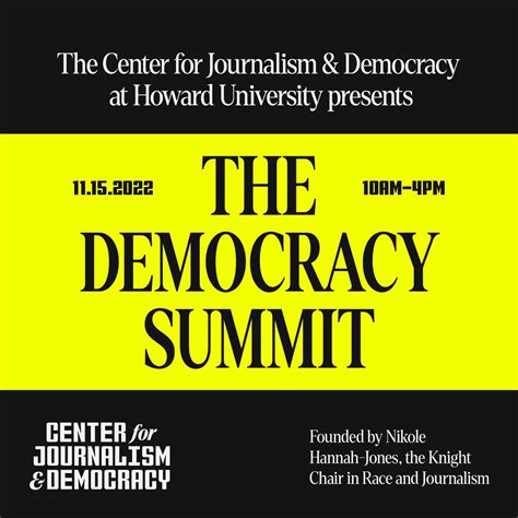 Center For Journalism And Democracy Summit For Democracy