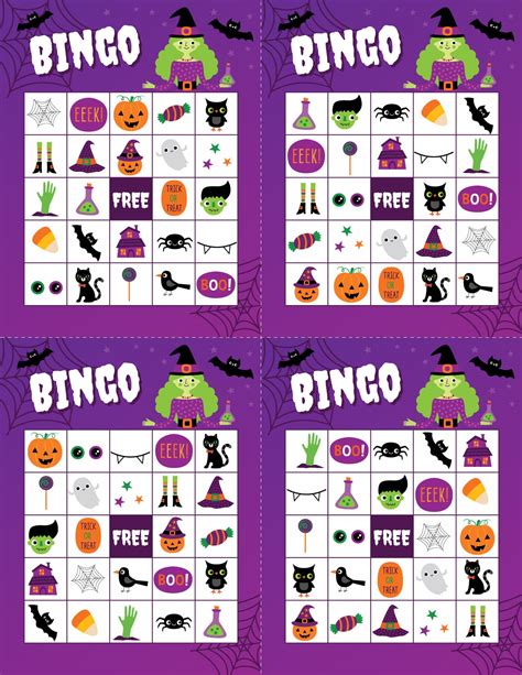 Free Printable Halloween Bingo Cards Play Party Plan