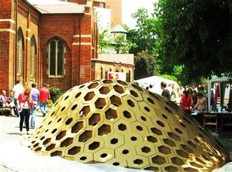 Hexigloo Honeycomb Cardboard Pavilion In Bucharest