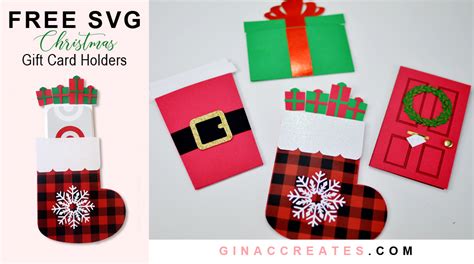 How to make Christmas Gift Card Holders includes Free SVG – Gina C. Creates