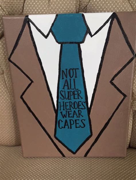 Not All Super Heroes Wear Capes Fathers Day T Canvas For Dad