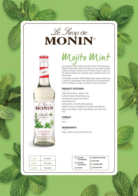 Monin Syrup Mojito Mint 70cl