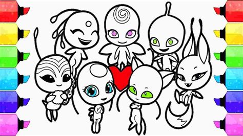 Marinette Miraculous Ladybug Kwami Coloring Pages - kidsworksheetfun