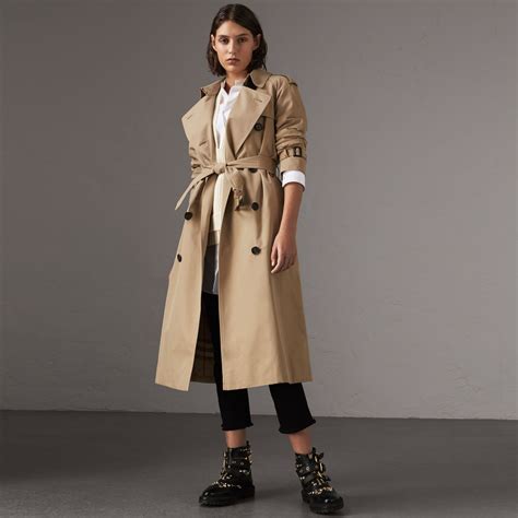 The Westminster Extra Long Trench Coat In Honey Women Burberry