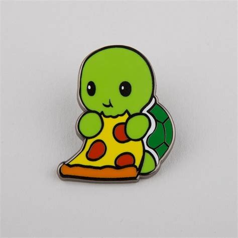 Pizza Turtle Pin Funny Cute And Nerdy Pins Cute Pins Enamel Pins