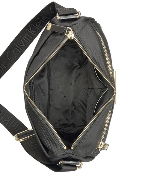 Calvin Klein Black Rippled Small Crossbody Bag Couturepoint