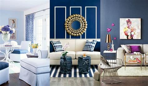 Desde la alfombra hasta la lámpara de techo: Salones decorados en azul -24 Fotos de salones azules