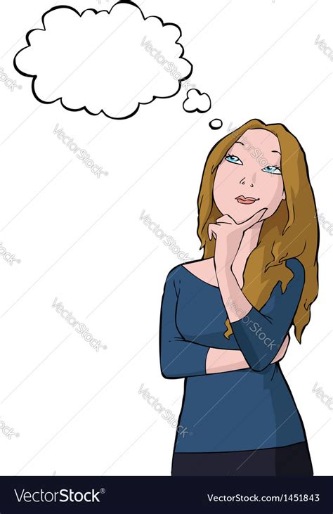 She Wondered Royalty Free Vector Image Vectorstock