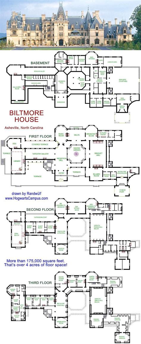 66 beautiful of minecraft easy house blueprints image. Biltmore Estate Floor Plan | Castle floor plan, School ...