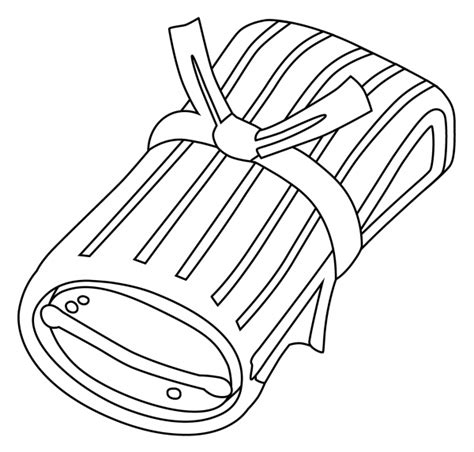 Tamale Emoji Coloring Page ColouringPages
