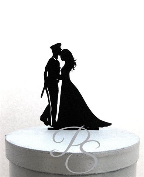 Wedding Cake Topper Police Officer And Bride Wedding Etsy Wedding