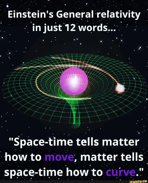 Einstein Ss General Relativity In Just 12 Words Space Time Tells