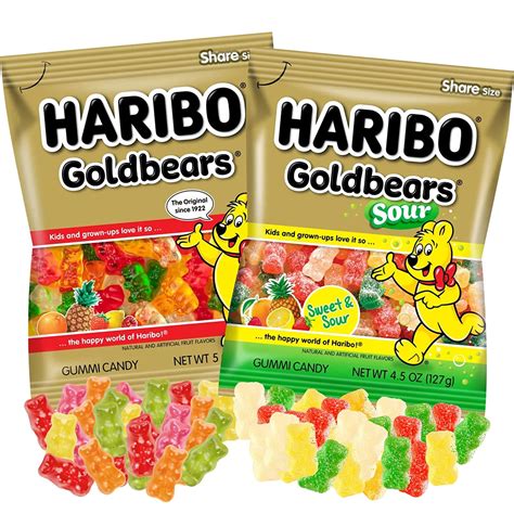 Sweet And Sour Haribo Variety Pack Delicious Original Gummy Bears For Ting Road Trips