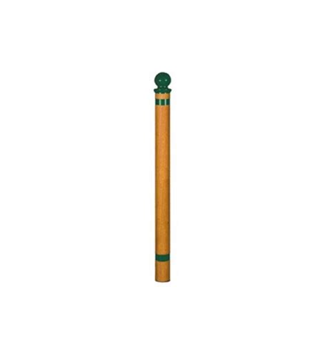 Chapeau pour poteau bois 7x7. potelet-bois-acier-noyer-naturel-cj créations-mobilier-urbain