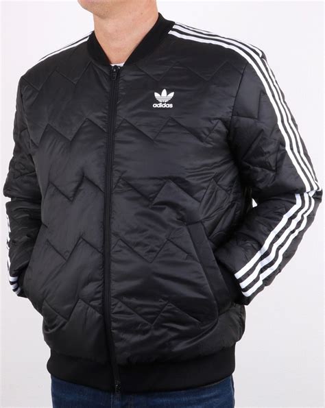 Adidas Originals Sst Quilted Jacket Black Mens 3 Stripes Jacket