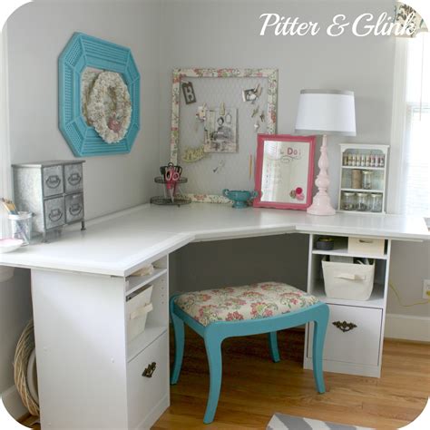 PitterAndGlink: Craft Room Corner Desk