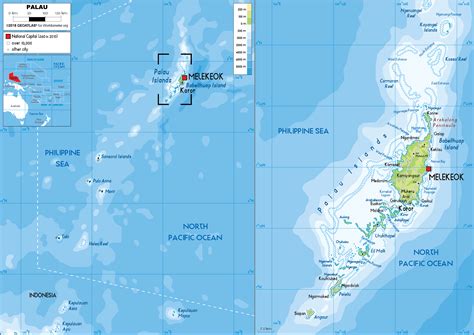 Physical Map Of Palau And Palau Physical Map Images And Photos Finder