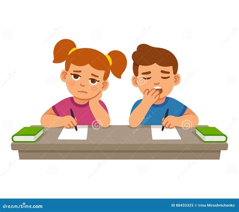 Bored Kids At School Stock Vector Illustration Of Bored 88433325