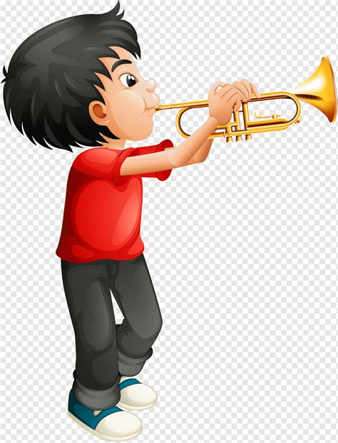 Trumpet Player Silhouette Clipart Toddler