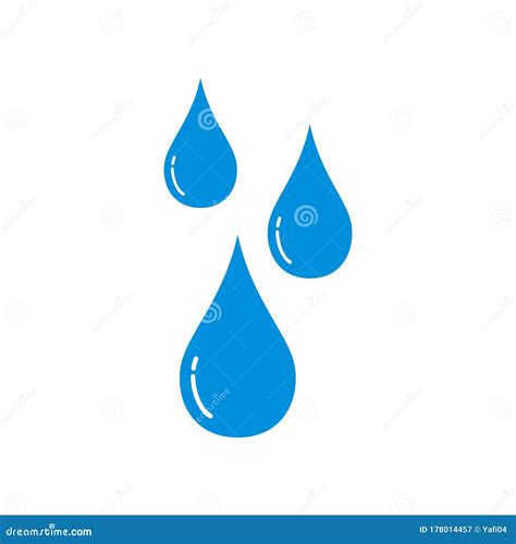 Water Drop Icon Vector Blue Water Drop Symbol Stock Vector