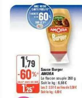 Promo Sauce Burger Amora Chez G Icatalogue Fr