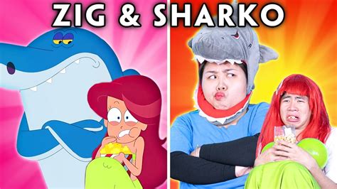 Zig And Sharko Characters In Real Life Zig And Sharko Funny Cartoon