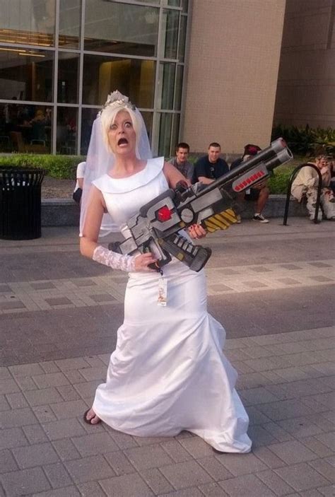 Wreck It Ralph Sgt Calhoun Cosplay Her Actual Wedding Dress Epic