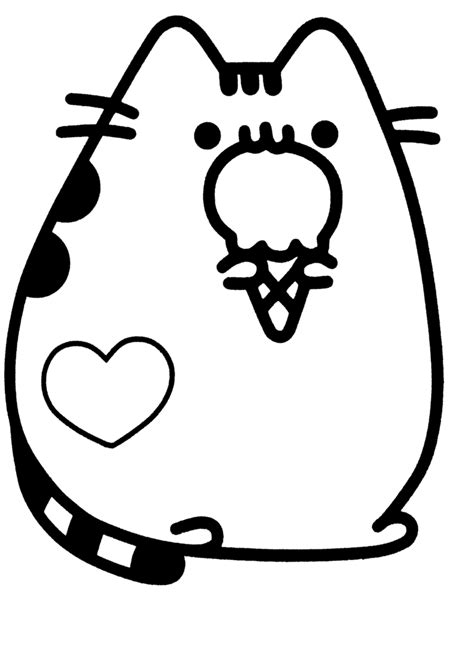 Beautiful Pusheen Cat Coloring Pages Plus Cat Coloring Pages Idea