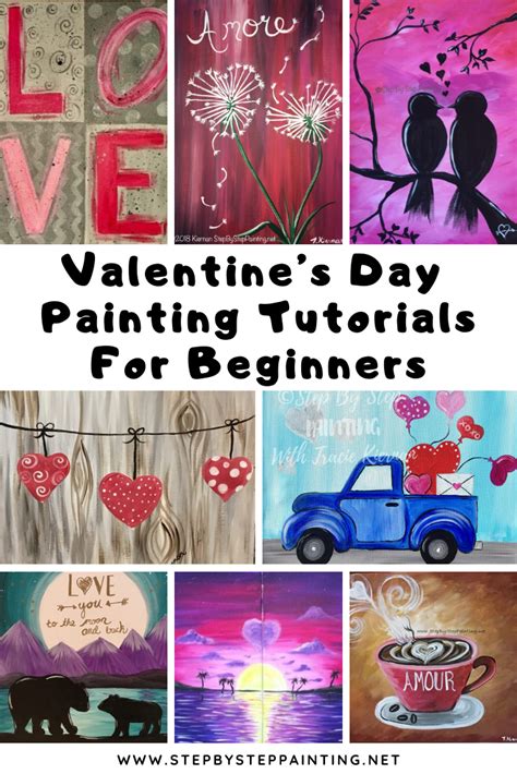 Valentines Day Step By Step Painting Tracies Acrylic Painting