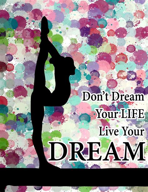 Live Your Dream Gymnastics Poster Print Can Be Personalized Choose