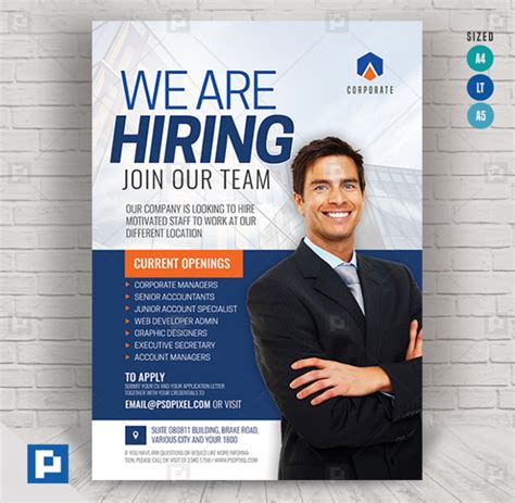 Corporate Job Vacancy Flyer Psdpixel