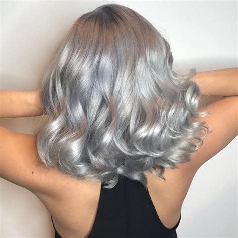 Metallic Gray Hair Color Grey Hair Dye Silver Blonde Hair Silver Hair
