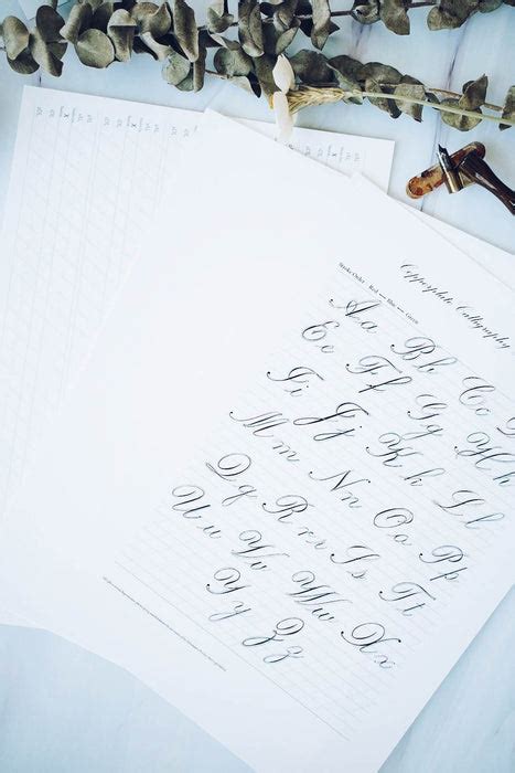 Byhandarts Copperplate Calligraphy Practice Sheets — Stickerrific